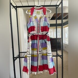 Floreat Multicolor Sleeveless Midi Dress